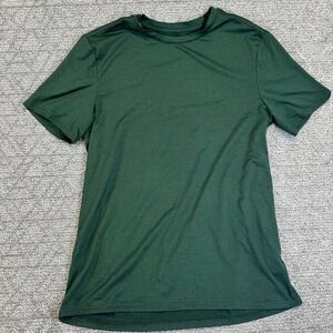 Quince Green Recycled Polyester Spandex T Shirt‎ Crew Neck Short Sleeve Size M